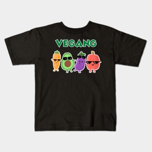 Vegan Gang Cute Plant Based Diet Club Kids T-Shirt
